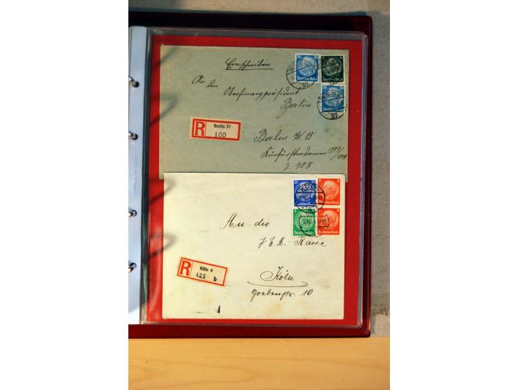 1932/40, Hindenburg-Freimarkenausgabe, umfangreiche Sammlung mit einigen hundert Briefen und Karten, dabei bessere Einzel- un