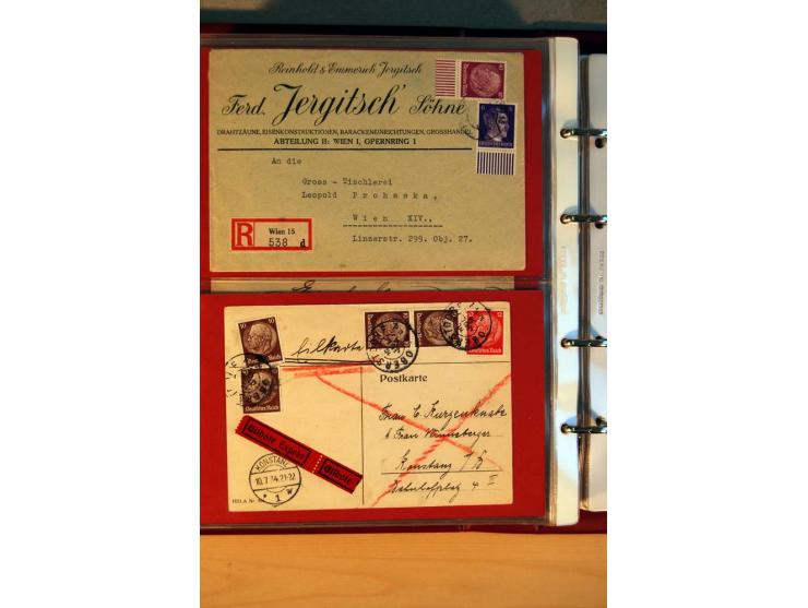 1932/40, Hindenburg-Freimarkenausgabe, umfangreiche Sammlung mit einigen hundert Briefen und Karten, dabei bessere Einzel- un