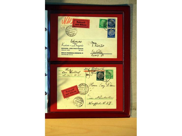 1932/40, Hindenburg-Freimarkenausgabe, umfangreiche Sammlung mit einigen hundert Briefen und Karten, dabei bessere Einzel- un