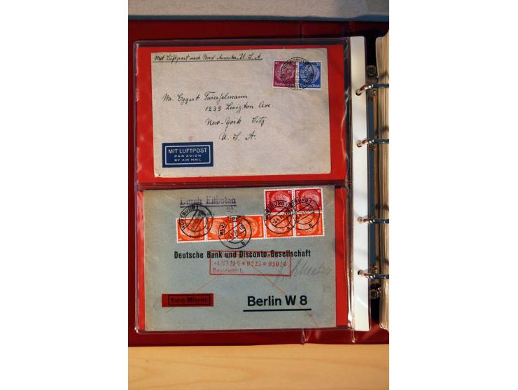 1932/40, Hindenburg-Freimarkenausgabe, umfangreiche Sammlung mit einigen hundert Briefen und Karten, dabei bessere Einzel- un