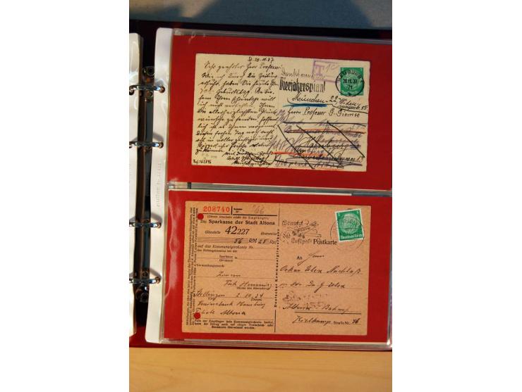 1932/40, Hindenburg-Freimarkenausgabe, umfangreiche Sammlung mit einigen hundert Briefen und Karten, dabei bessere Einzel- un