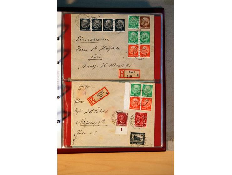 1932/40, Hindenburg-Freimarkenausgabe, umfangreiche Sammlung mit einigen hundert Briefen und Karten, dabei bessere Einzel- un