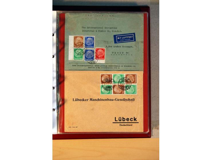 1932/40, Hindenburg-Freimarkenausgabe, umfangreiche Sammlung mit einigen hundert Briefen und Karten, dabei bessere Einzel- un