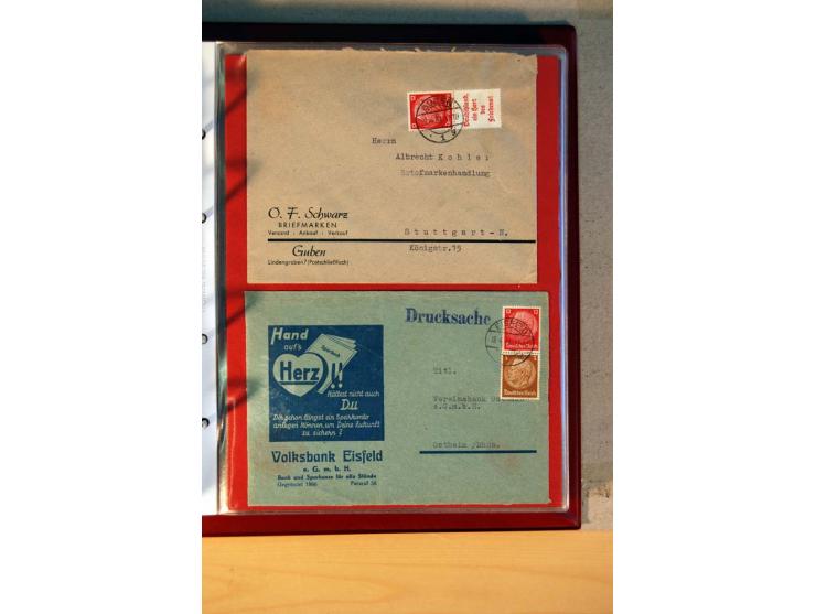 1932/40, Hindenburg-Freimarkenausgabe, umfangreiche Sammlung mit einigen hundert Briefen und Karten, dabei bessere Einzel- un