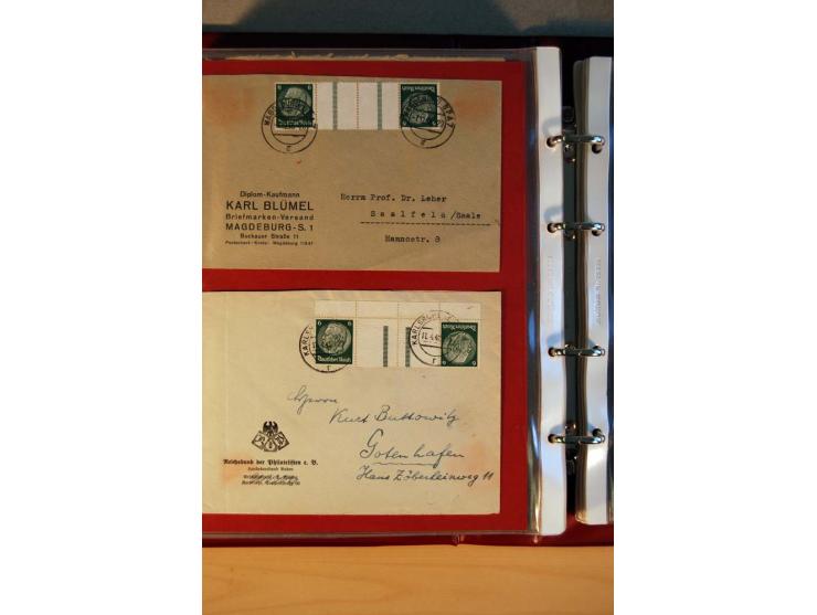 1932/40, Hindenburg-Freimarkenausgabe, umfangreiche Sammlung mit einigen hundert Briefen und Karten, dabei bessere Einzel- un