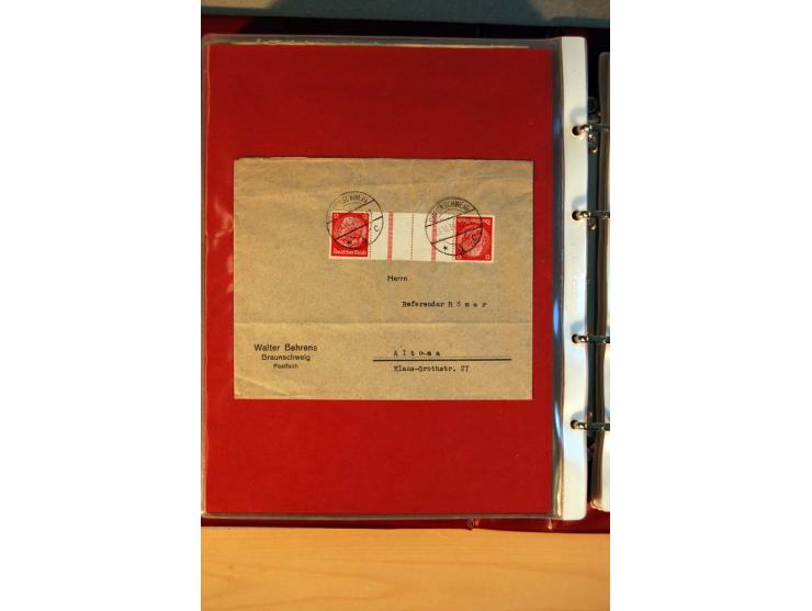 1932/40, Hindenburg-Freimarkenausgabe, umfangreiche Sammlung mit einigen hundert Briefen und Karten, dabei bessere Einzel- un