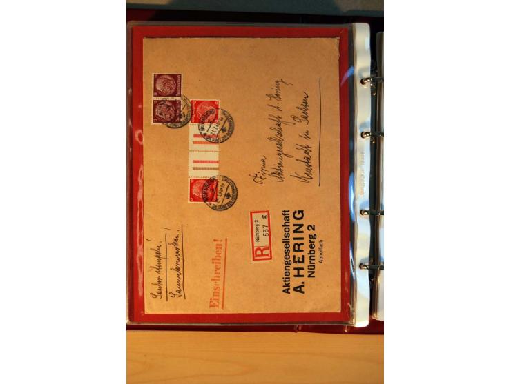 1932/40, Hindenburg-Freimarkenausgabe, umfangreiche Sammlung mit einigen hundert Briefen und Karten, dabei bessere Einzel- un