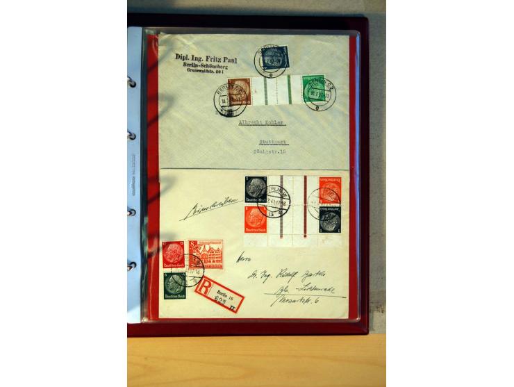 1932/40, Hindenburg-Freimarkenausgabe, umfangreiche Sammlung mit einigen hundert Briefen und Karten, dabei bessere Einzel- un
