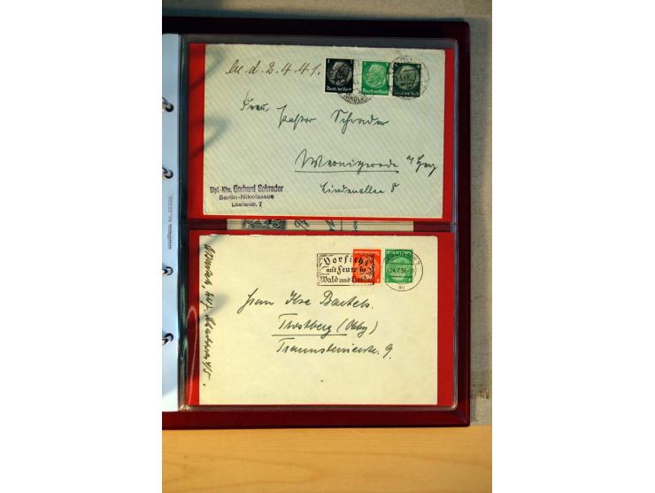 1932/40, Hindenburg-Freimarkenausgabe, umfangreiche Sammlung mit einigen hundert Briefen und Karten, dabei bessere Einzel- un