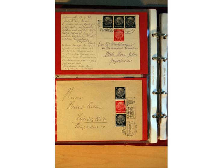 1932/40, Hindenburg-Freimarkenausgabe, umfangreiche Sammlung mit einigen hundert Briefen und Karten, dabei bessere Einzel- un