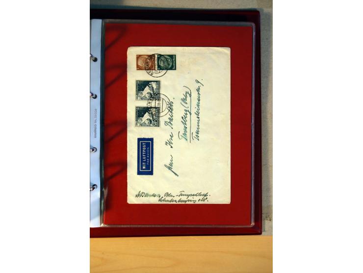 1932/40, Hindenburg-Freimarkenausgabe, umfangreiche Sammlung mit einigen hundert Briefen und Karten, dabei bessere Einzel- un