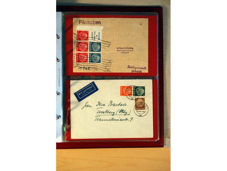 1932/40, Hindenburg-Freimarkenausgabe, umfangreiche Sammlung mit einigen hundert Briefen und Karten, dabei bessere Einzel- un
