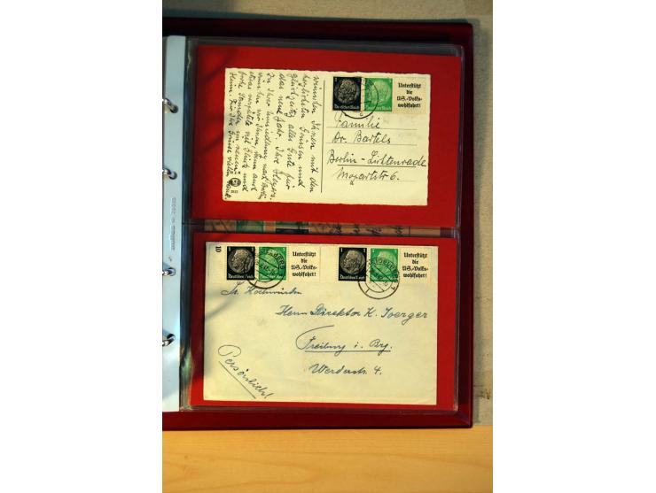 1932/40, Hindenburg-Freimarkenausgabe, umfangreiche Sammlung mit einigen hundert Briefen und Karten, dabei bessere Einzel- un