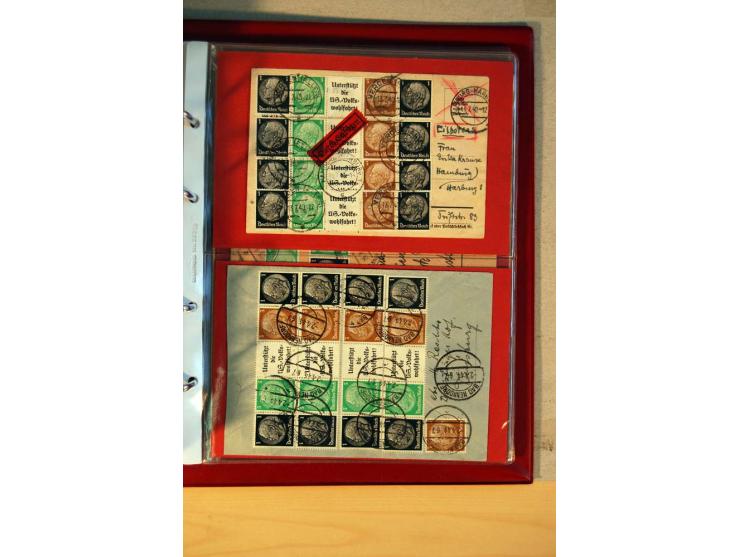 1932/40, Hindenburg-Freimarkenausgabe, umfangreiche Sammlung mit einigen hundert Briefen und Karten, dabei bessere Einzel- un