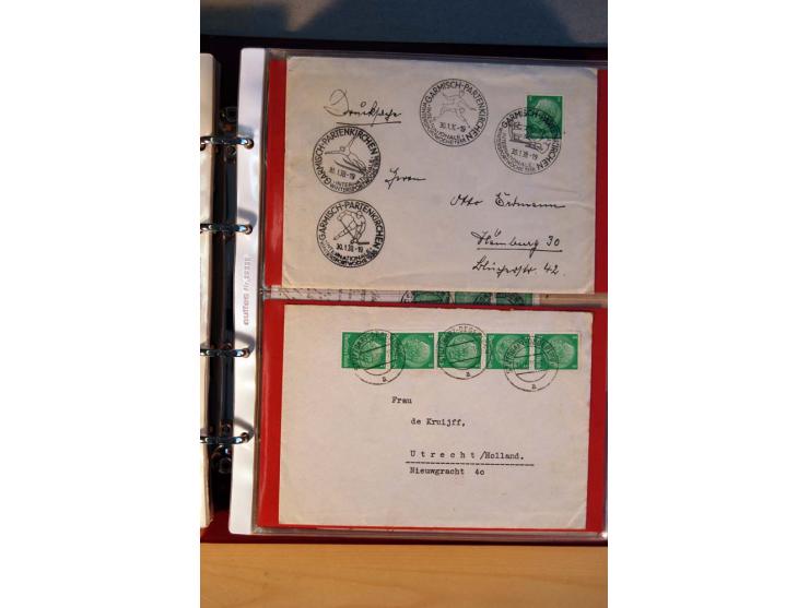 1932/40, Hindenburg-Freimarkenausgabe, umfangreiche Sammlung mit einigen hundert Briefen und Karten, dabei bessere Einzel- un