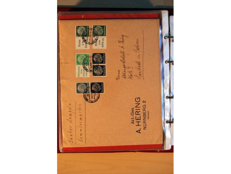 1932/40, Hindenburg-Freimarkenausgabe, umfangreiche Sammlung mit einigen hundert Briefen und Karten, dabei bessere Einzel- un