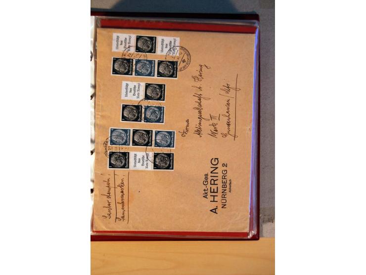 1932/40, Hindenburg-Freimarkenausgabe, umfangreiche Sammlung mit einigen hundert Briefen und Karten, dabei bessere Einzel- un