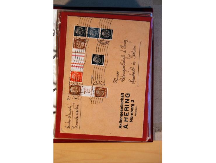 1932/40, Hindenburg-Freimarkenausgabe, umfangreiche Sammlung mit einigen hundert Briefen und Karten, dabei bessere Einzel- un