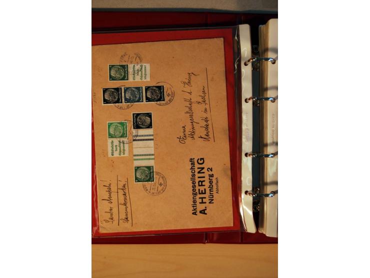 1932/40, Hindenburg-Freimarkenausgabe, umfangreiche Sammlung mit einigen hundert Briefen und Karten, dabei bessere Einzel- un