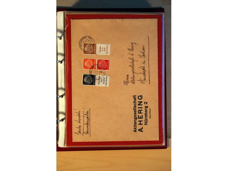 1932/40, Hindenburg-Freimarkenausgabe, umfangreiche Sammlung mit einigen hundert Briefen und Karten, dabei bessere Einzel- un
