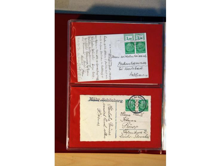 1932/40, Hindenburg-Freimarkenausgabe, umfangreiche Sammlung mit einigen hundert Briefen und Karten, dabei bessere Einzel- un