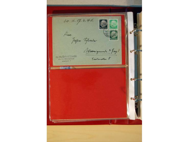 1932/40, Hindenburg-Freimarkenausgabe, umfangreiche Sammlung mit einigen hundert Briefen und Karten, dabei bessere Einzel- un