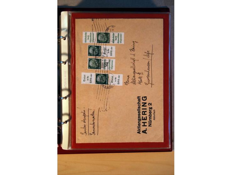 1932/40, Hindenburg-Freimarkenausgabe, umfangreiche Sammlung mit einigen hundert Briefen und Karten, dabei bessere Einzel- un