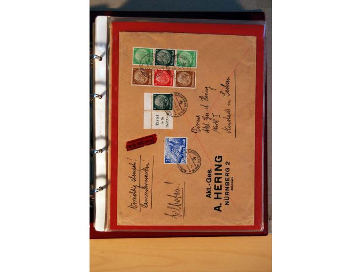 1932/40, Hindenburg-Freimarkenausgabe, umfangreiche Sammlung mit einigen hundert Briefen und Karten, dabei bessere Einzel- un