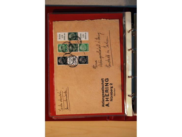 1932/40, Hindenburg-Freimarkenausgabe, umfangreiche Sammlung mit einigen hundert Briefen und Karten, dabei bessere Einzel- un