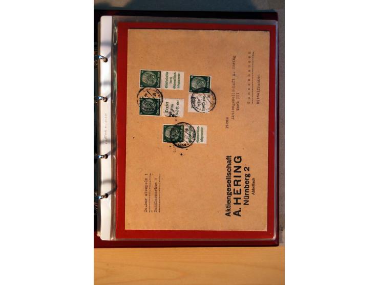 1932/40, Hindenburg-Freimarkenausgabe, umfangreiche Sammlung mit einigen hundert Briefen und Karten, dabei bessere Einzel- un