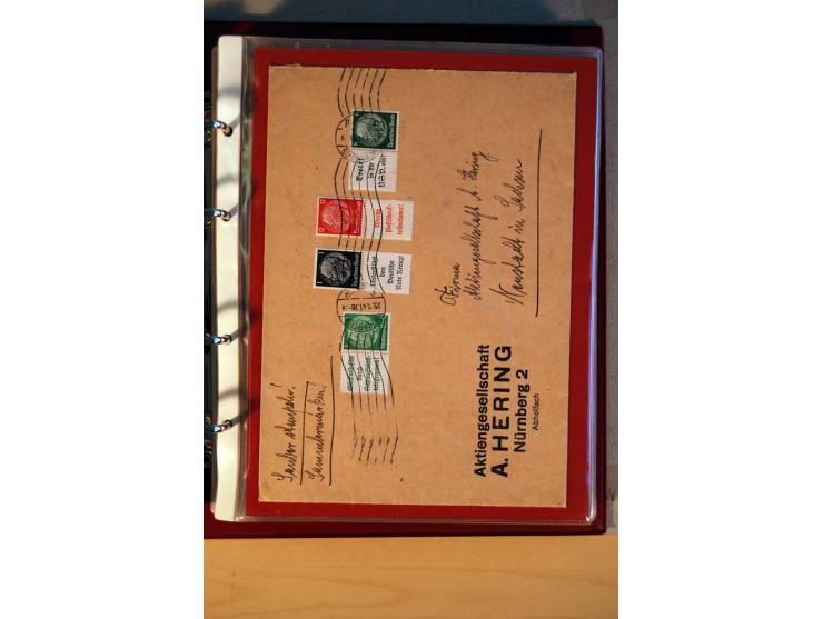 1932/40, Hindenburg-Freimarkenausgabe, umfangreiche Sammlung mit einigen hundert Briefen und Karten, dabei bessere Einzel- un