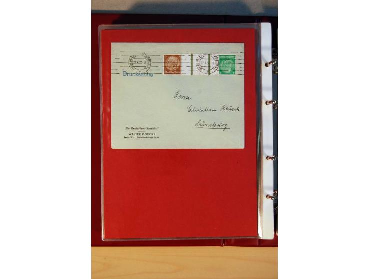 1932/40, Hindenburg-Freimarkenausgabe, umfangreiche Sammlung mit einigen hundert Briefen und Karten, dabei bessere Einzel- un