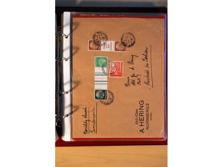 1932/40, Hindenburg-Freimarkenausgabe, umfangreiche Sammlung mit einigen hundert Briefen und Karten, dabei bessere Einzel- un