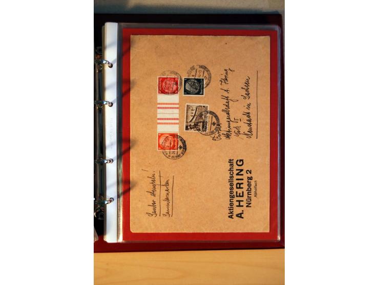 1932/40, Hindenburg-Freimarkenausgabe, umfangreiche Sammlung mit einigen hundert Briefen und Karten, dabei bessere Einzel- un