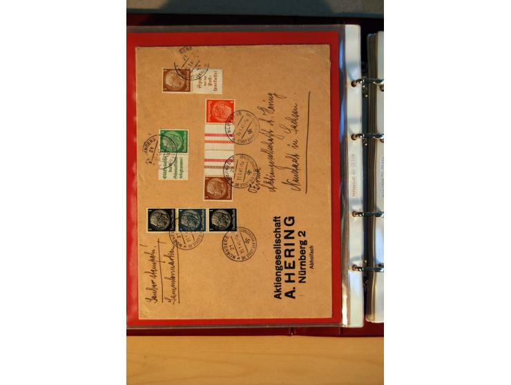 1932/40, Hindenburg-Freimarkenausgabe, umfangreiche Sammlung mit einigen hundert Briefen und Karten, dabei bessere Einzel- un