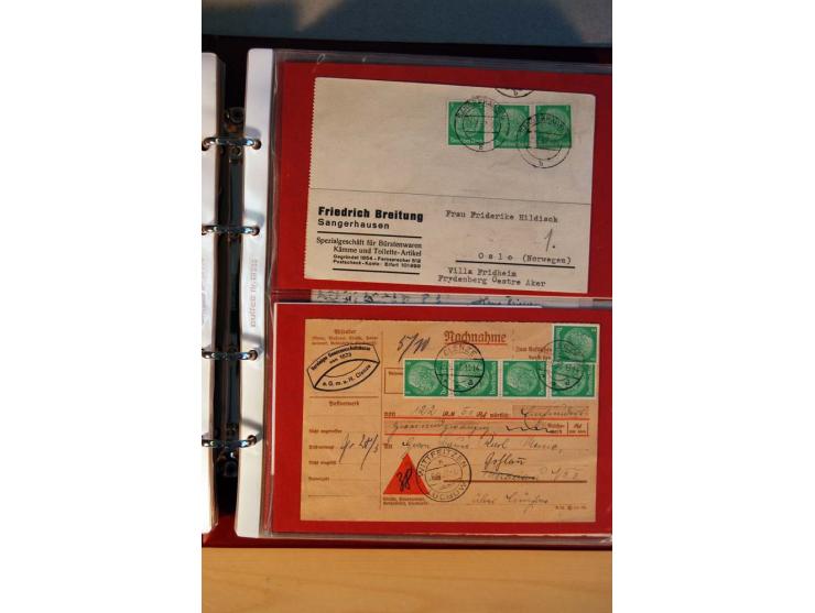 1932/40, Hindenburg-Freimarkenausgabe, umfangreiche Sammlung mit einigen hundert Briefen und Karten, dabei bessere Einzel- un