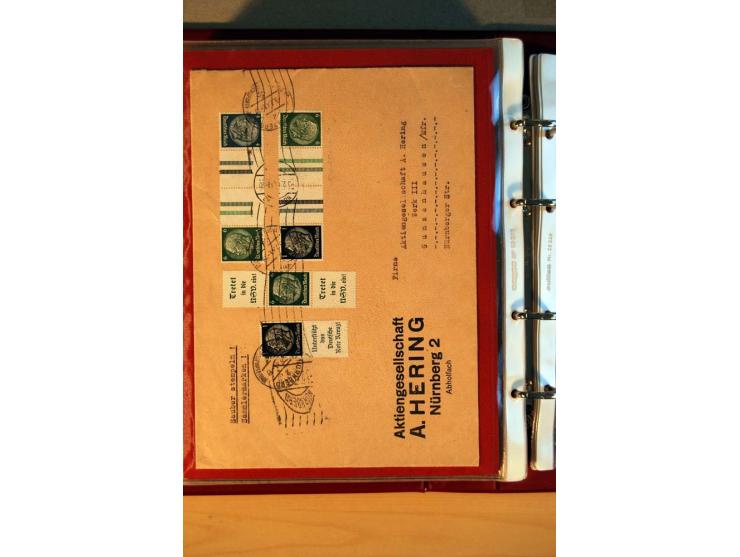 1932/40, Hindenburg-Freimarkenausgabe, umfangreiche Sammlung mit einigen hundert Briefen und Karten, dabei bessere Einzel- un