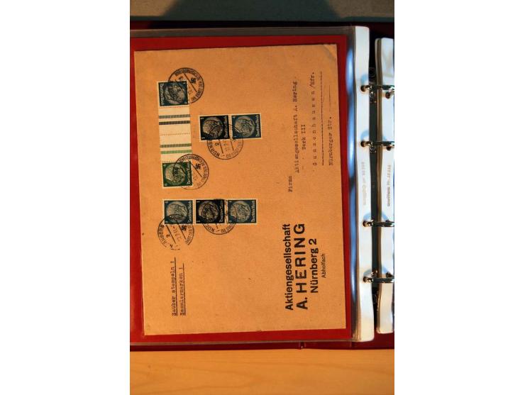 1932/40, Hindenburg-Freimarkenausgabe, umfangreiche Sammlung mit einigen hundert Briefen und Karten, dabei bessere Einzel- un