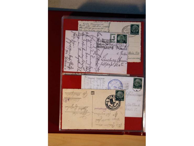 1932/40, Hindenburg-Freimarkenausgabe, umfangreiche Sammlung mit einigen hundert Briefen und Karten, dabei bessere Einzel- un