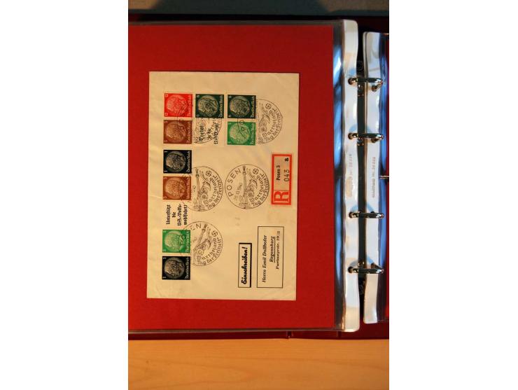 1932/40, Hindenburg-Freimarkenausgabe, umfangreiche Sammlung mit einigen hundert Briefen und Karten, dabei bessere Einzel- un