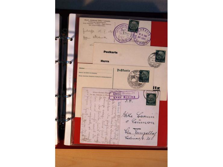 1932/40, Hindenburg-Freimarkenausgabe, umfangreiche Sammlung mit einigen hundert Briefen und Karten, dabei bessere Einzel- un