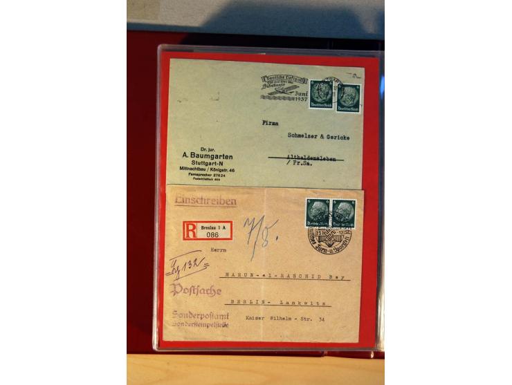 1932/40, Hindenburg-Freimarkenausgabe, umfangreiche Sammlung mit einigen hundert Briefen und Karten, dabei bessere Einzel- un