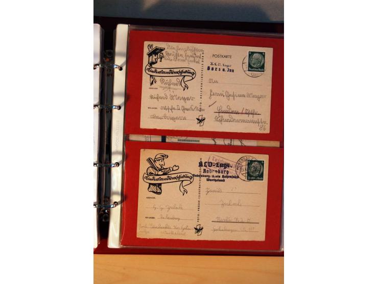 1932/40, Hindenburg-Freimarkenausgabe, umfangreiche Sammlung mit einigen hundert Briefen und Karten, dabei bessere Einzel- un