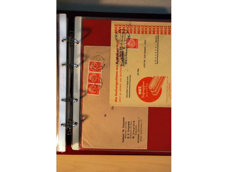 1932/40, Hindenburg-Freimarkenausgabe, umfangreiche Sammlung mit einigen hundert Briefen und Karten, dabei bessere Einzel- un