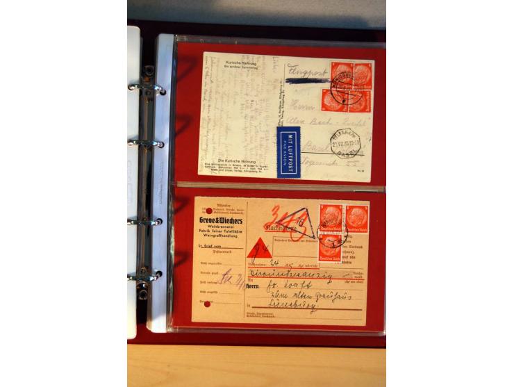 1932/40, Hindenburg-Freimarkenausgabe, umfangreiche Sammlung mit einigen hundert Briefen und Karten, dabei bessere Einzel- un