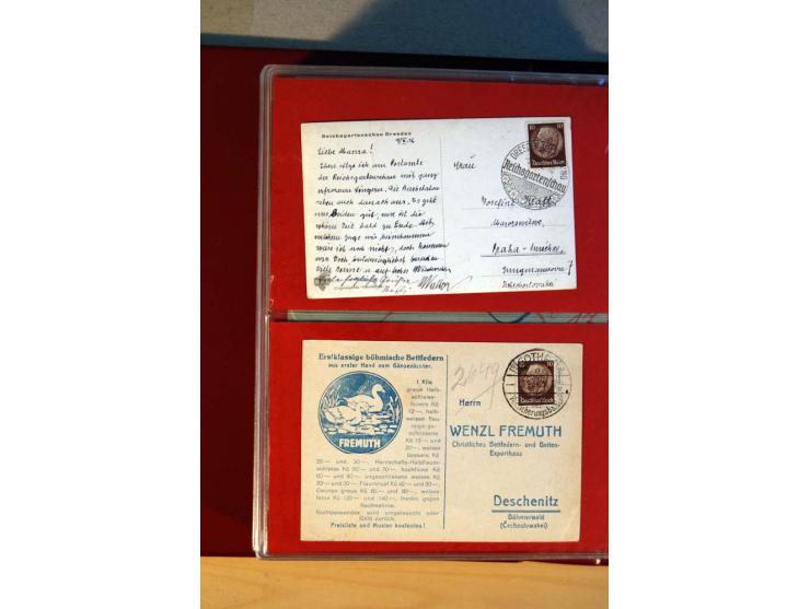 1932/40, Hindenburg-Freimarkenausgabe, umfangreiche Sammlung mit einigen hundert Briefen und Karten, dabei bessere Einzel- un
