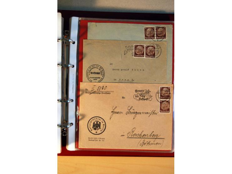 1932/40, Hindenburg-Freimarkenausgabe, umfangreiche Sammlung mit einigen hundert Briefen und Karten, dabei bessere Einzel- un