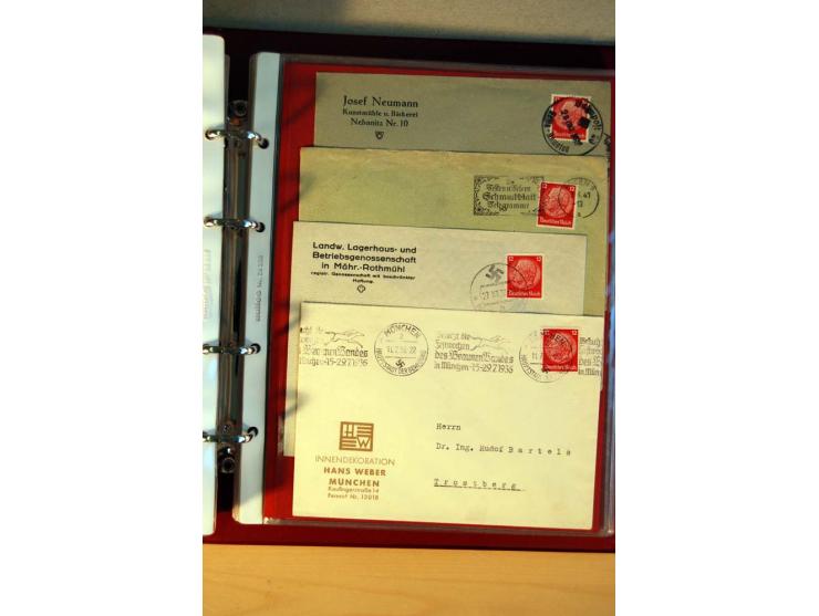 1932/40, Hindenburg-Freimarkenausgabe, umfangreiche Sammlung mit einigen hundert Briefen und Karten, dabei bessere Einzel- un