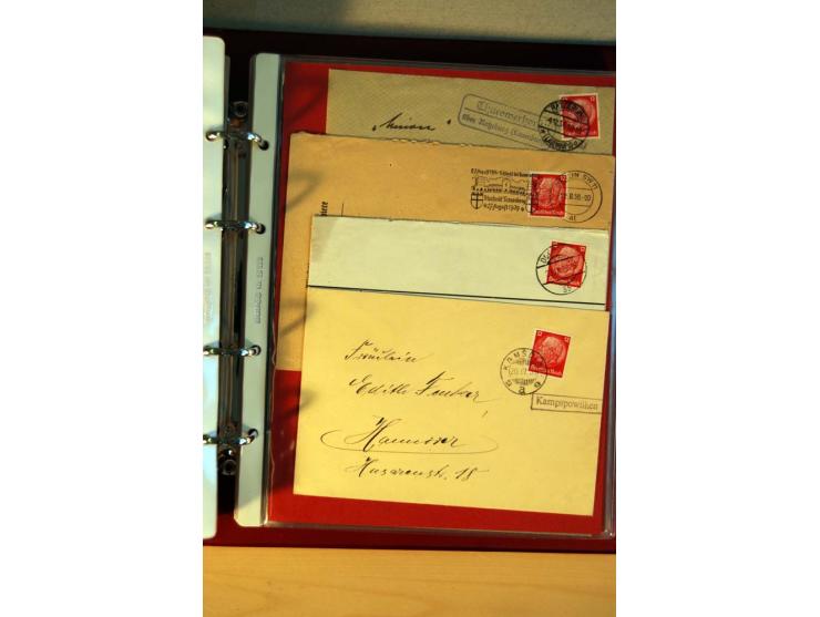 1932/40, Hindenburg-Freimarkenausgabe, umfangreiche Sammlung mit einigen hundert Briefen und Karten, dabei bessere Einzel- un
