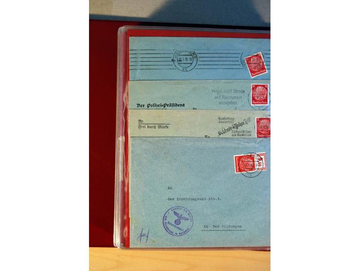 1932/40, Hindenburg-Freimarkenausgabe, umfangreiche Sammlung mit einigen hundert Briefen und Karten, dabei bessere Einzel- un